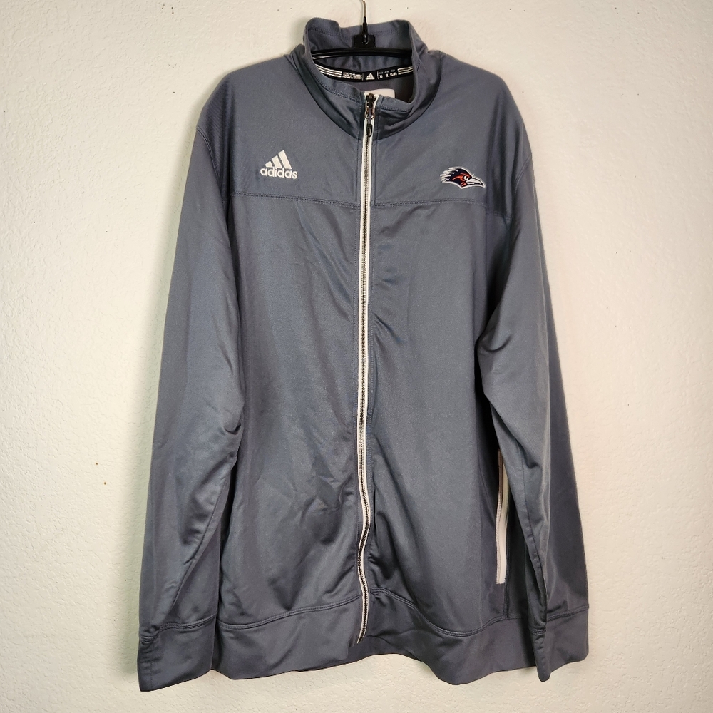 Adidas UTSA Men's Gray‎ Windbreaker Jacket, Size XL